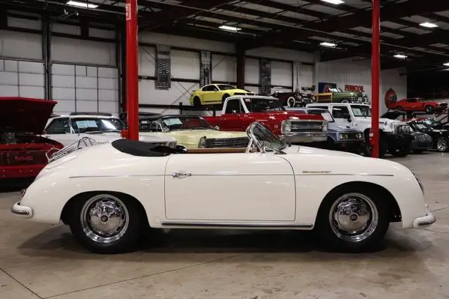 1957 porsche speedster 7458 miles chalk white convertible 4 cylinder 4 speed ma
