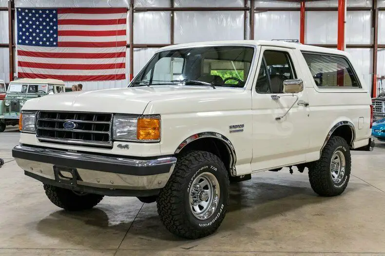 1990 ford bronco xlt 66485 miles off white suv 5.8l v8 4-speed automatic