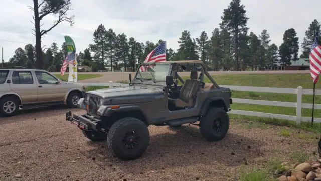 jeep wrangler yj & 14 ft big tex trailer
