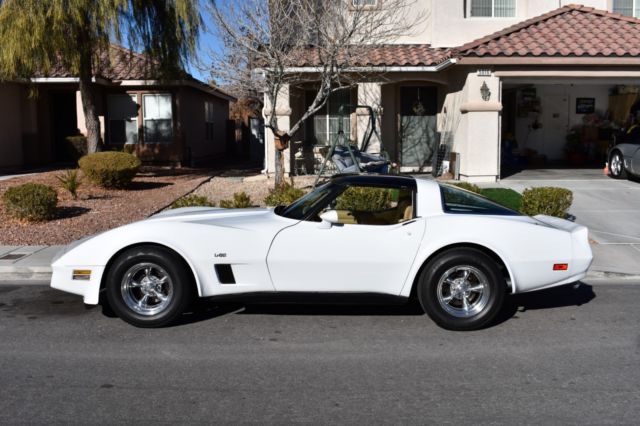 1980 corvette l82 c3 coupe white with tan interior in excellent condition