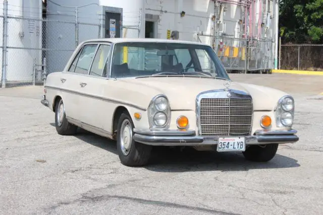 1971 mercedes 300sel 3.5 w109 db181 a/t sunroof a/c owner's manual data card
