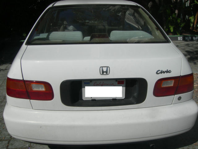 honda civic 4 dr. sedan white '94 automatic