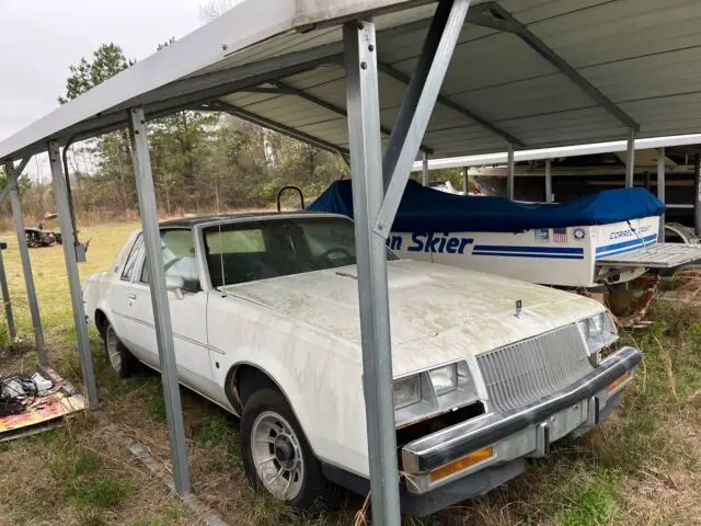 1987 buick regal coupe white rwd automatic t type