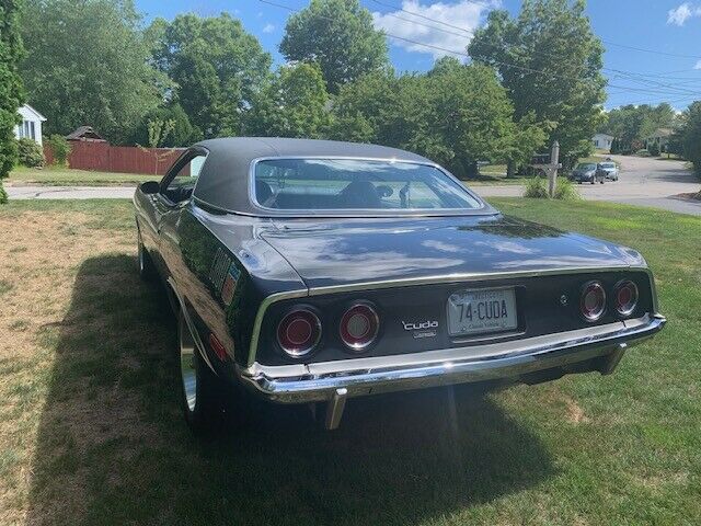 1974 real bs23 cuda triple black 4 spd 1/12 360 l code 2 trim tags build sheets