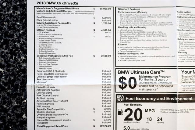 2018 bmw x6 xdrive35i