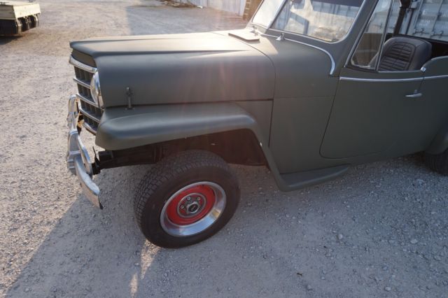 1950 willys jeepster carryall military look w/ model gun