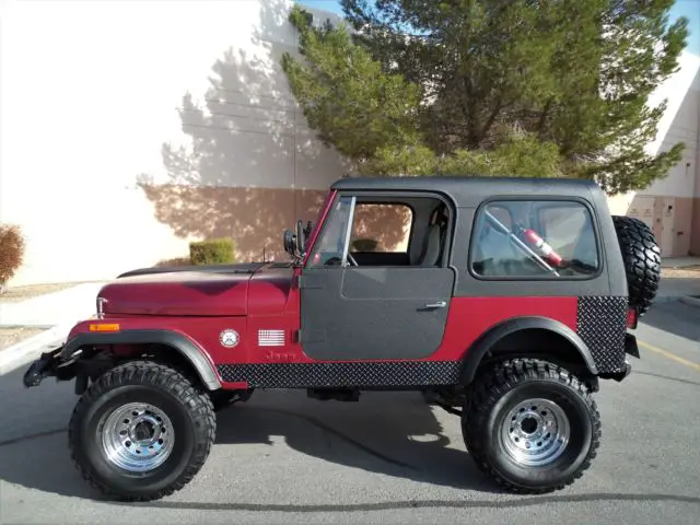 jeep cj7 - chevy 350 v8 - 700 r4 4 speed - pdb - ps - tilt . see video