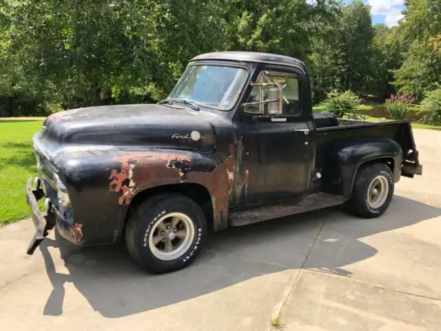 1955 ford f100 custom cab patina truck v8 and manual transmission vintage rims