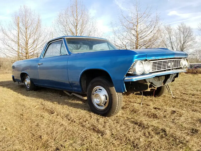 no reserve! 1966 chevy el camino nice straight body redone seat console 60+ pics