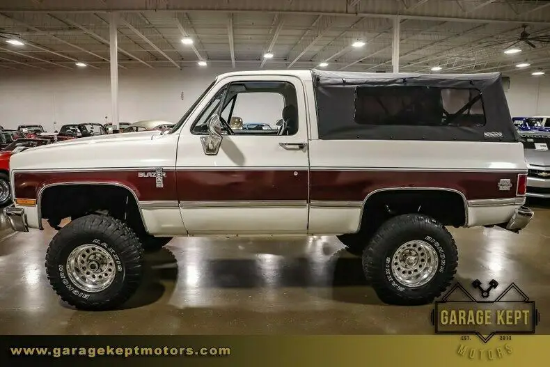 1987 chevrolet blazer k5 white/maroon suv ls 5.3l v8 128612 miles