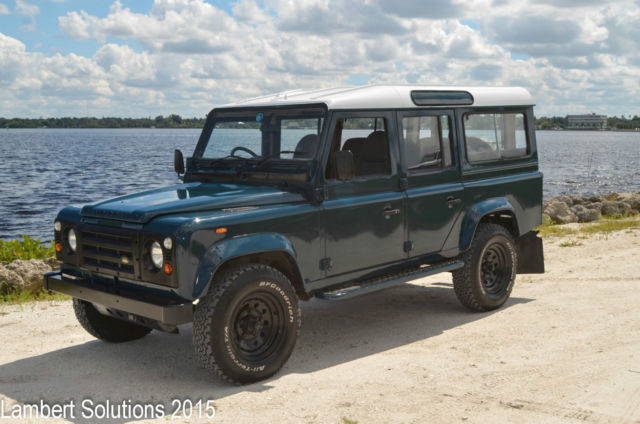 1987 land rover defender 110 3.5 v8, original, green, 5 door, county