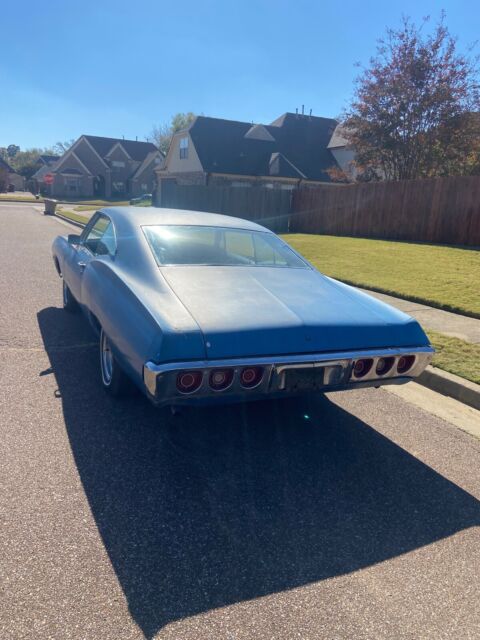 1968 chevrolet impala blue rwd automatic fastback
