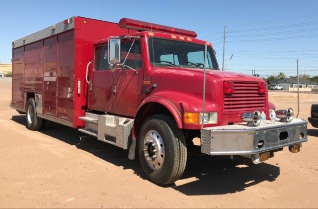 1991 international 4000 red firetruck - super low 20k miles
