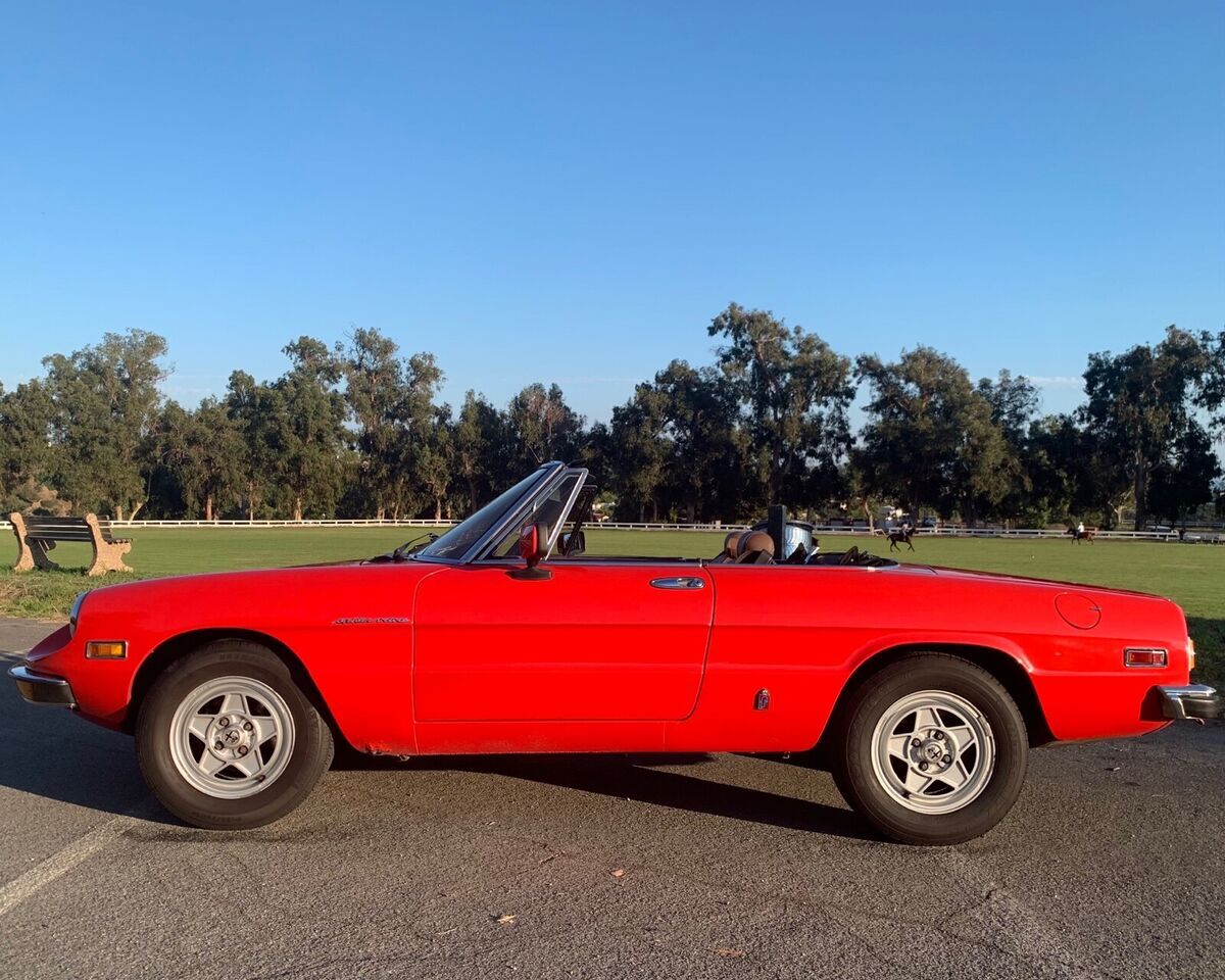 1982 alfa romeo spider convertible red rwd manual 2000 spider