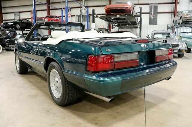 1990 ford mustang lx 7-up edition 104375 miles dark green convertible 5.0l v8 5
