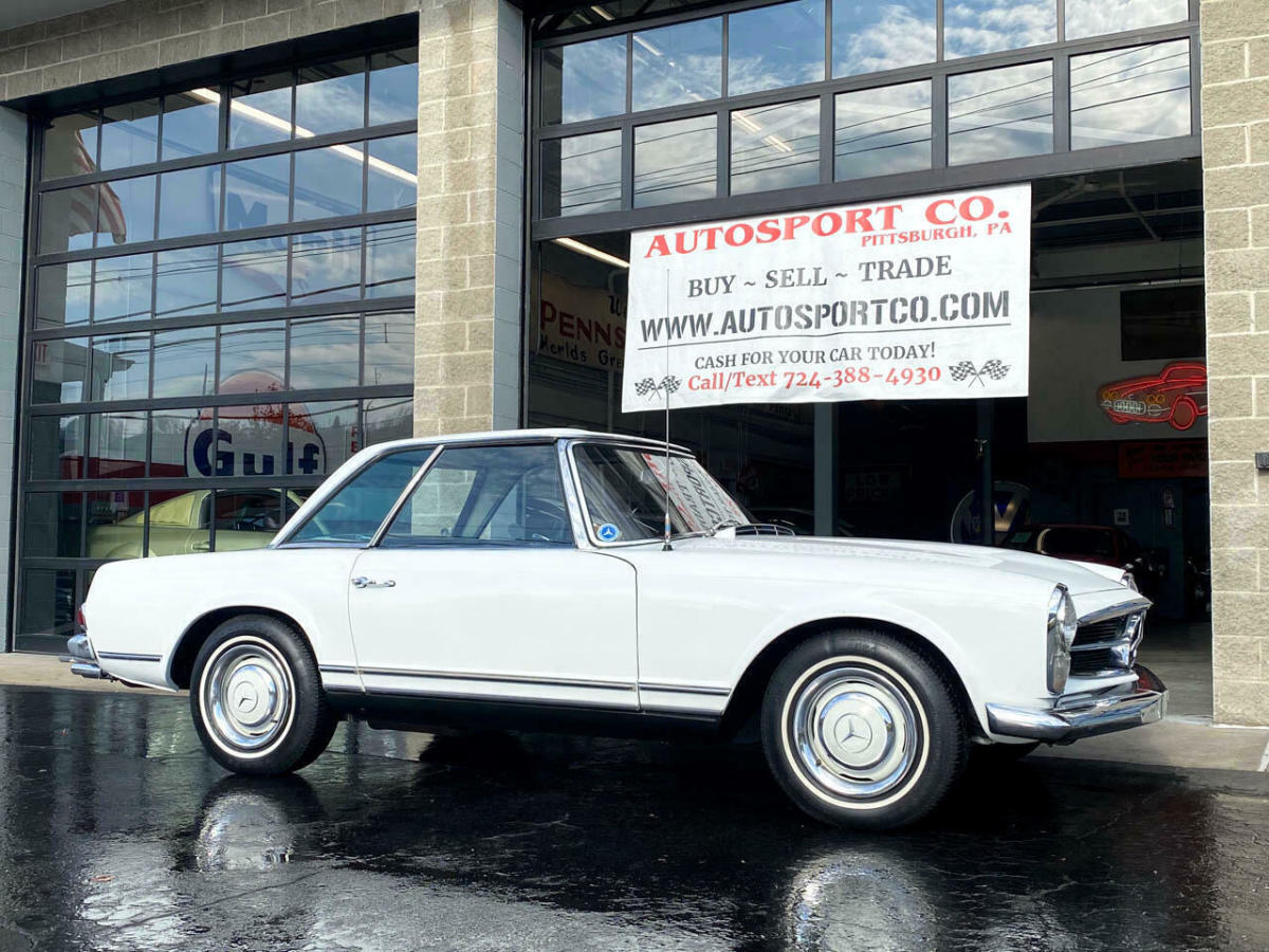 1967 mercedes-benz 230sl 97117 miles white classic car select automatic