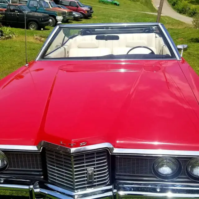 1972 ford ltd convertible red rwd automatic red