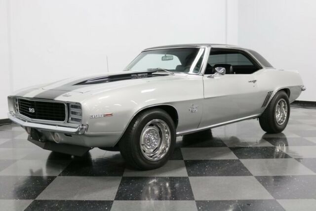 classic chevy camaro, 1st gen, cortez silver, 454 v8, auto, rs headlights