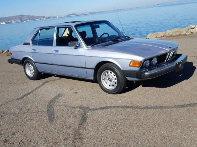 rare classic 1979 bmw e12 528i. 4 spd factory sunroof blue plate calfiornia. car