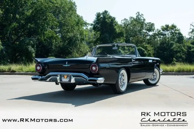 1957 ford thunderbird raven black convertible 312 v8 3 speed automatic