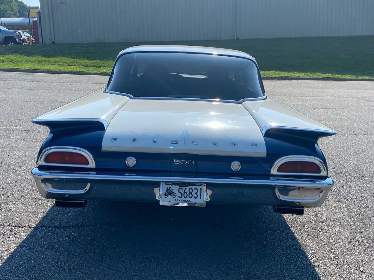 1960 ford fairlane 500 sedan power brakes 302 ac leather interior blue white 4d