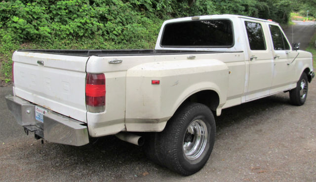 ford f-350 diesel 7.3l crew cab full 4 door dually pickup truck xlt lariat f350