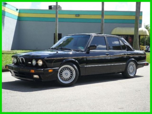 1988 bmw m5 e28 #1184 rare car 5 speed black over tan leather moonroof