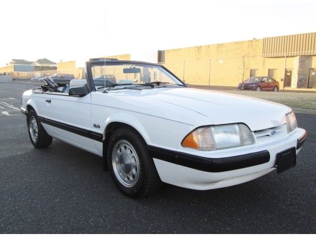 1987 ford mustang lx convertible 5.0 white on white low miles rare find stunning