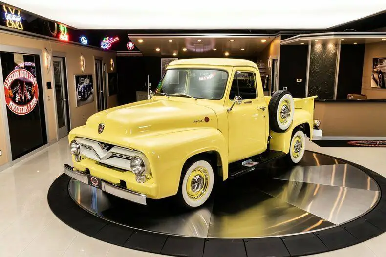 restored f100 pickup! ford 292ci v8, 3-speed manual, wood bed, 12v upgrade