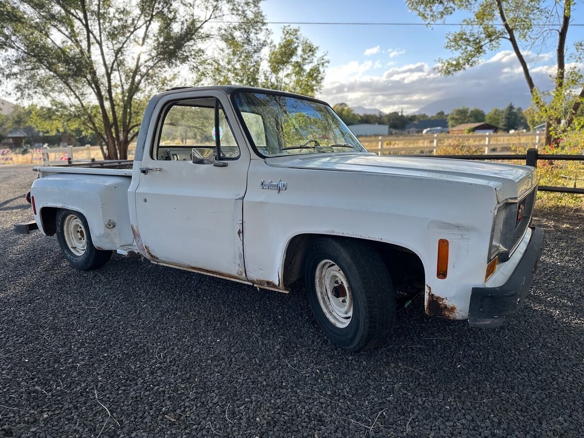 1973 chevrolet c-10 pickup grey rwd manual custom 10