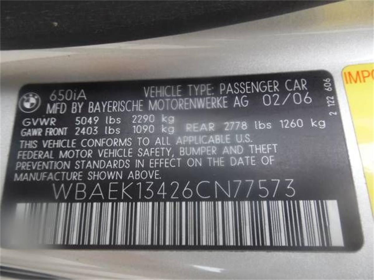 2006 bmw 6 series