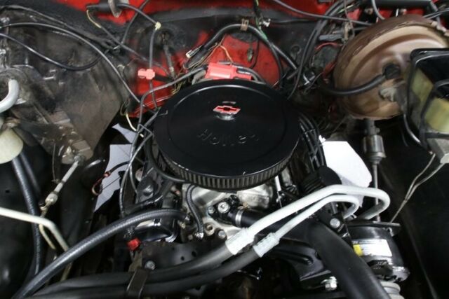 classic vintage chrome square body chevy sbc automatic red short bed