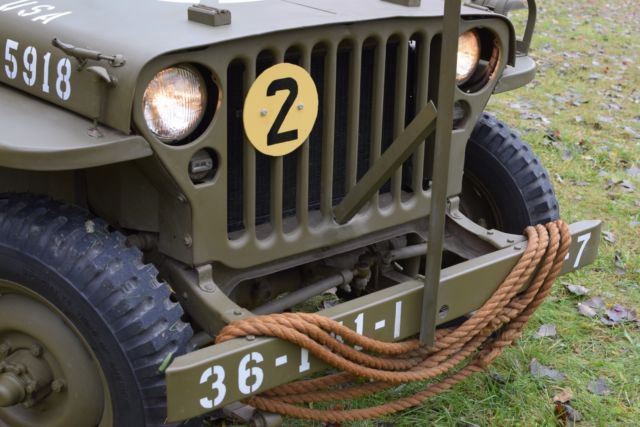 original restored wwii us army 1943 ford gpw military jeep willy's mb runs great