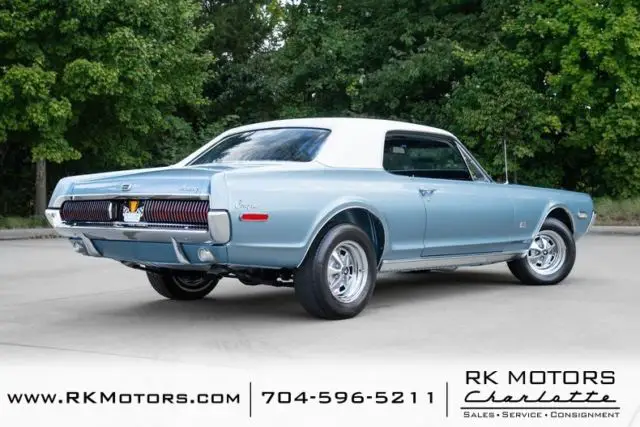 1968 mercury cougar glacier blue hardtop 390 v8 3 speed automatic