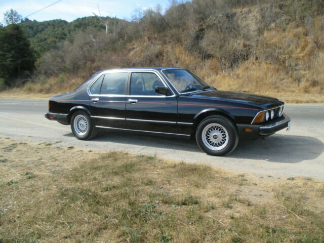 1985 bmw 735i clean and straight black on black 5 speed stick san rafael calif