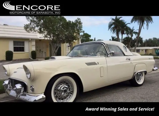 1956 ford thunderbird hard top 24152 miles colonial white roadster 312 v8 automa
