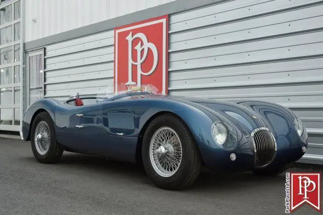 1953 jaguar c-type roadster reproduction, 11 miles, midnight blue metallic