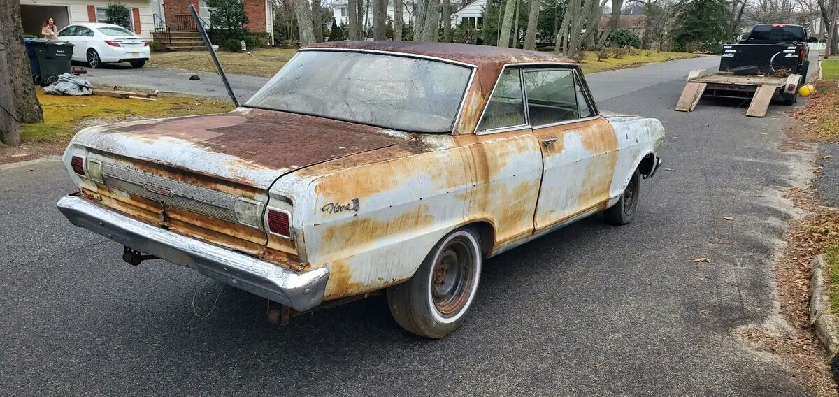 1965 chevrolet chevy ii coupe grey rwd automatic