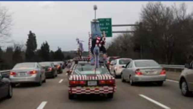 worlds slowest rocket powered candy cane camry