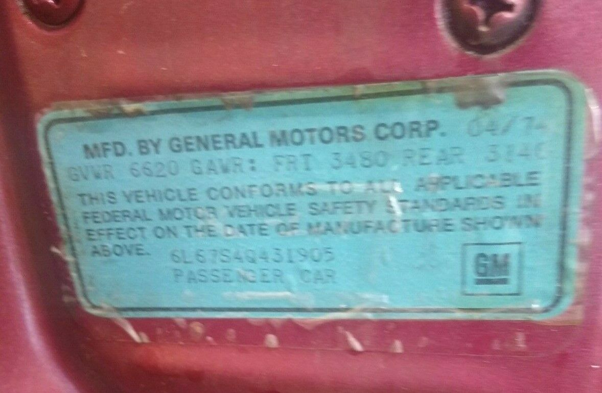 1974 cadillac eldorado convertible maroon fwd automatic