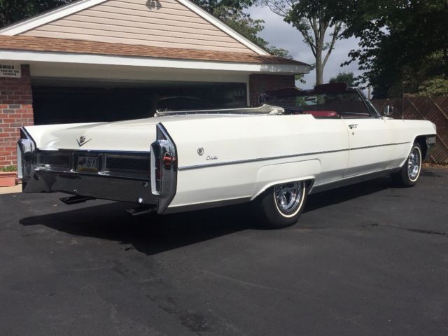 1965 cadillac deville convertible.pearl white paint!