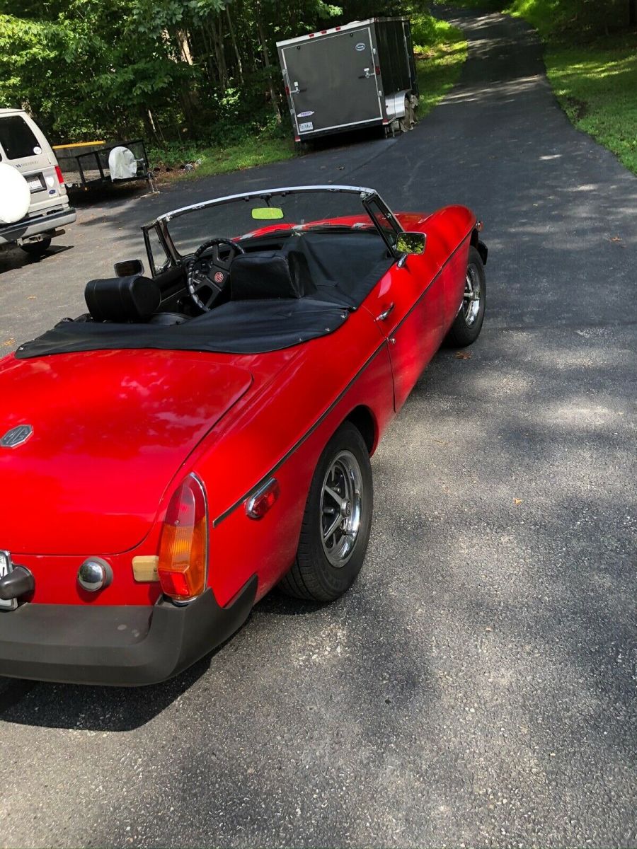 1978 mgb convertible red with black interior