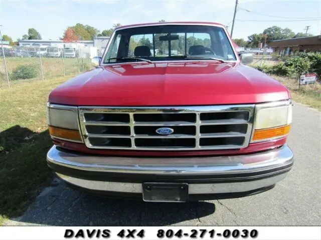 1993 ford f-150 xlt flare side obs pick up 147813 miles red truck automatic