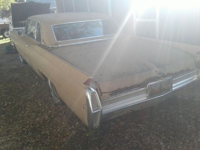 1964 cadillac deville 2dr coupe gold shell/body no engine tranny email me 4 pics