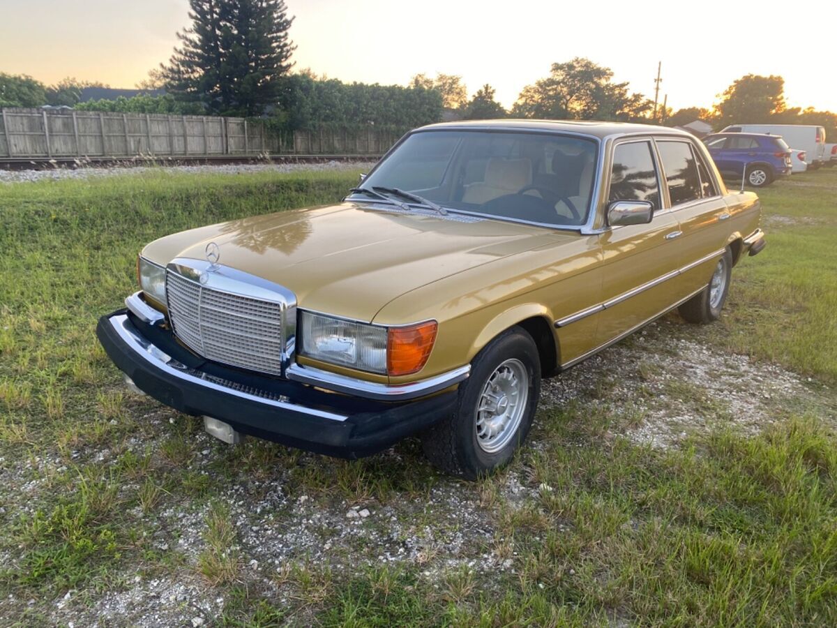 1977 mercedes benz 450sel 6.9 icon gold met over tan nice orig example