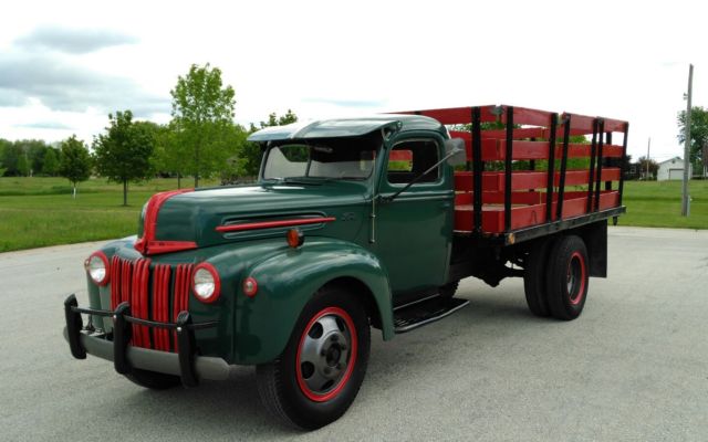 1945 ford stake bed truck pick-up dually flathead v-8 nice/clean no reserve