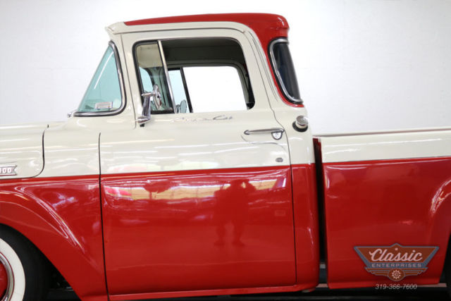 1960 ford f100 0 flame red/corinthian white pickup truck 292 v8 3 speed manual