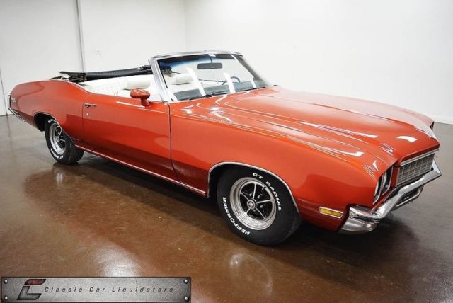 1972 buick skylark custom convertible 26595 miles orange 350 buick v8 turbo 350