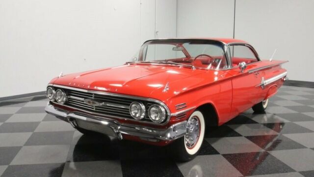 classic vintage chrome chevy bubble top 348 v8 4 speed manual trans red