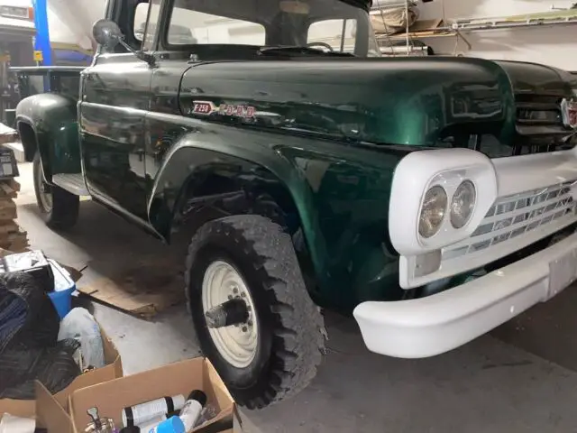 1960 f250 factory 4x4 (4wd) 3/4-ton hd pickup, v8, runs & drives great, original